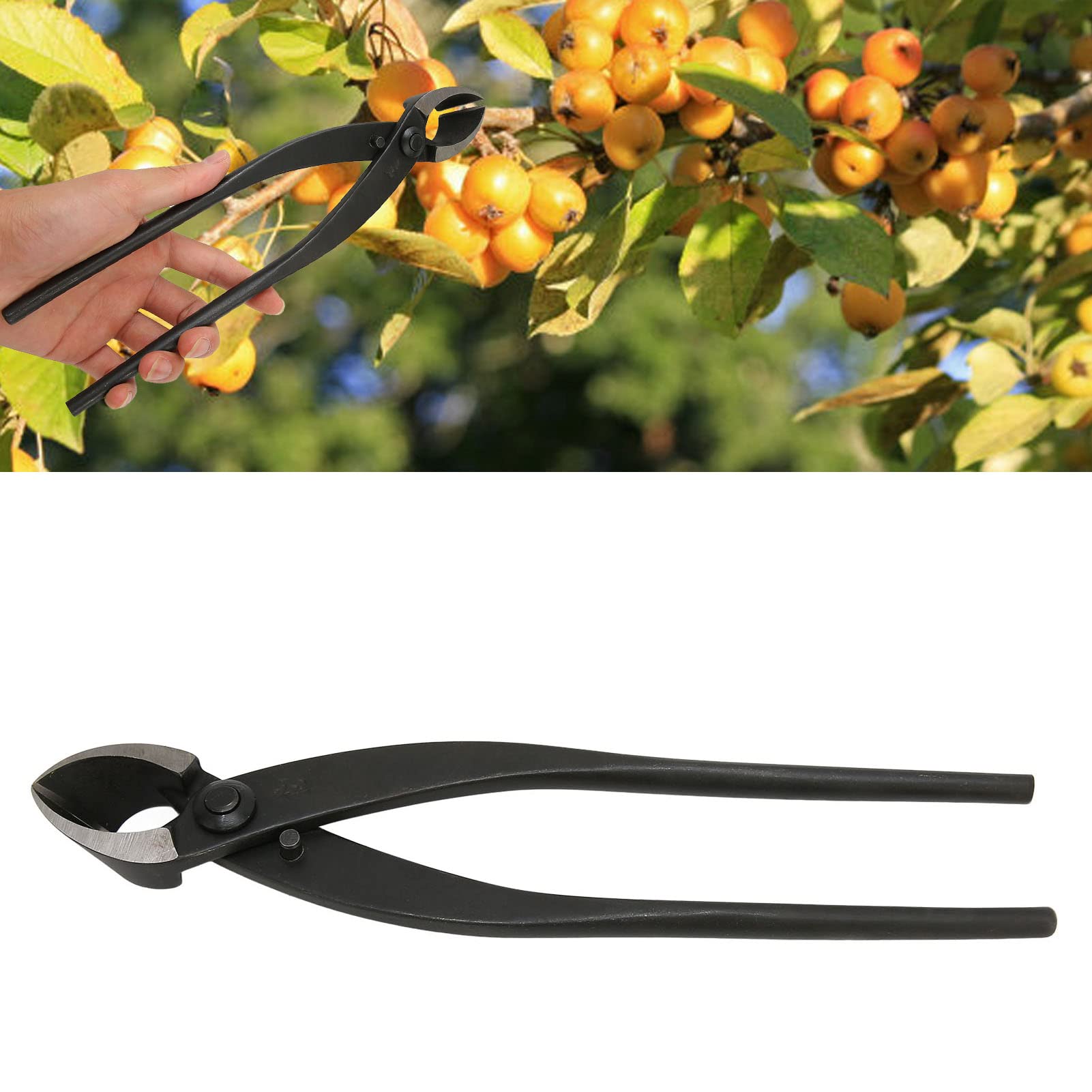 Aramox Tagliarami Concavi per Bonsai, Taglierina per Bonsai in Acciaio Al Manganese 11 Pollici con Apertura da 45 Mm, Rimozione del Ramo Concavo Manico Ergonomico per Modellare la Potatura dei