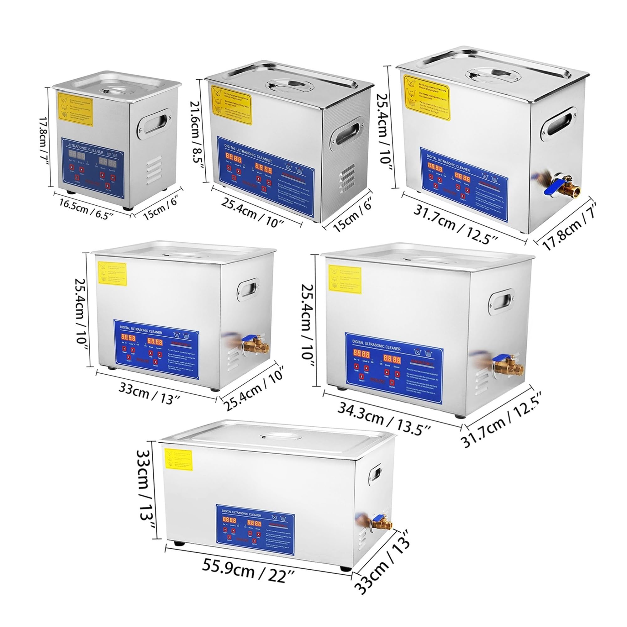 Ultraschallreiniger 2L 60W Ultraschallreinir Ultraschallbad Ultra-Reinigungsmaschine for Uhren Haushaltsräte