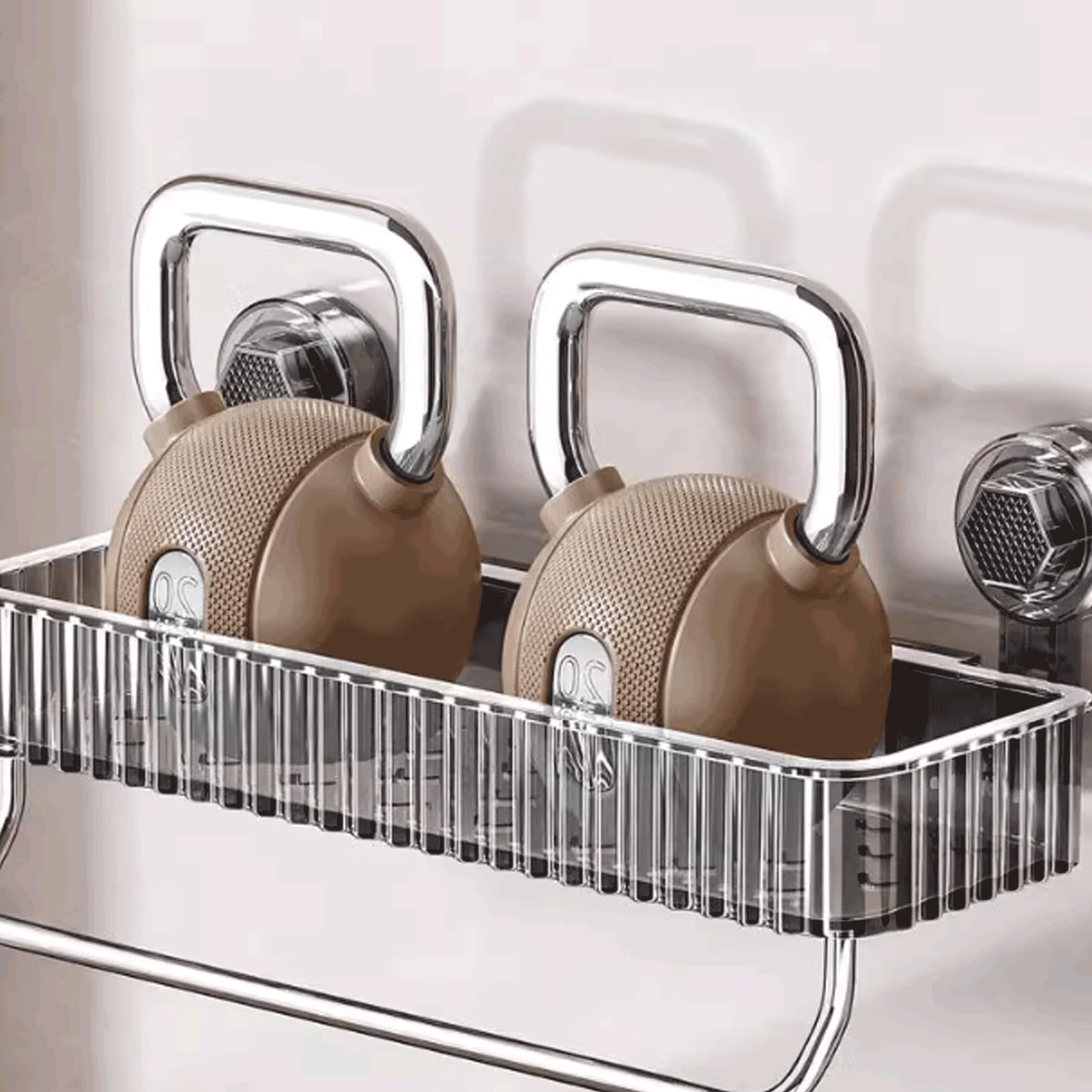 Versatile Mensole da Bagno in plastica Mensole da Bagno a Parete Mensole da Bagno a Ventosa Mensole da Bagno Rimovibili Solido