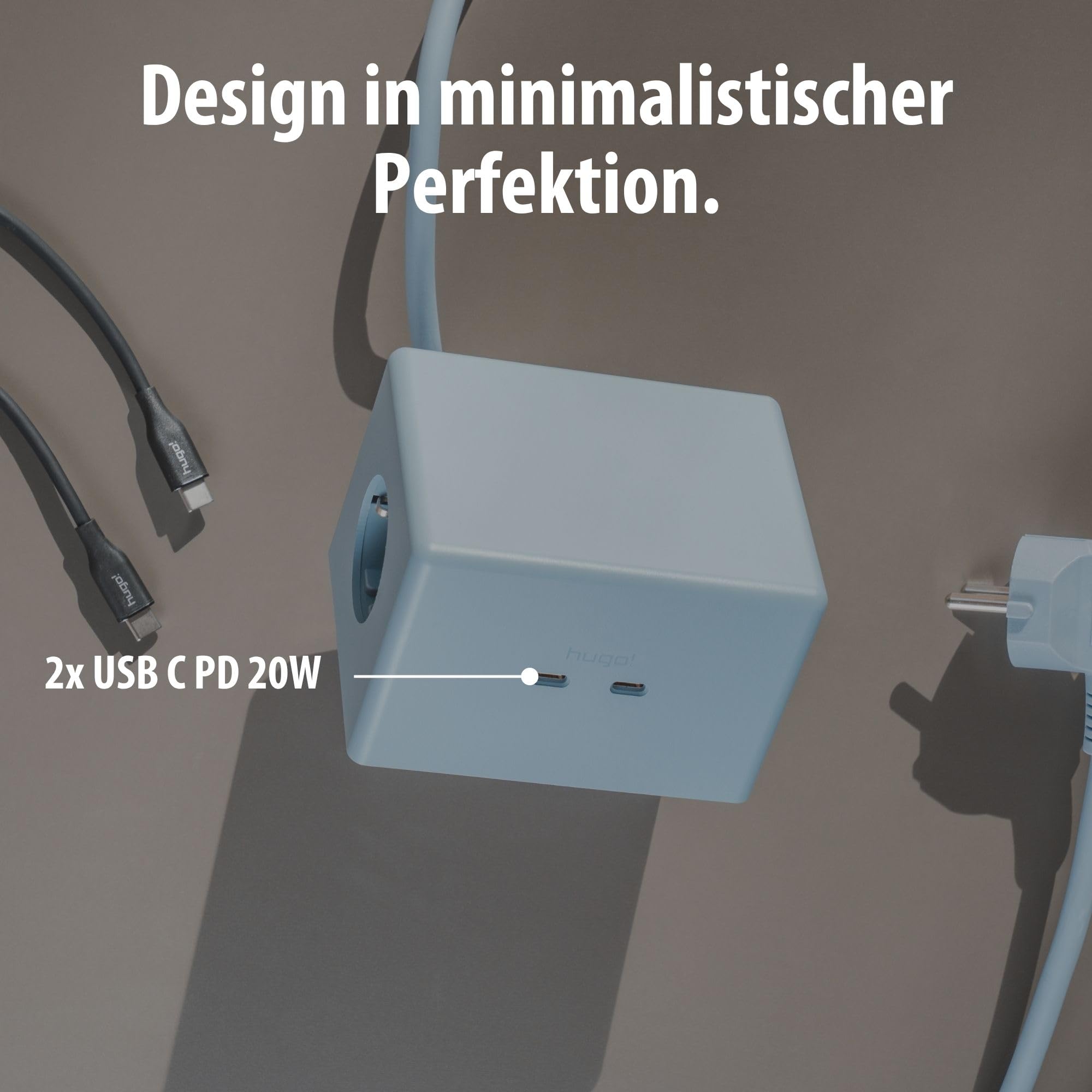 Brennenstuhl Hugo! ONE 2nd Gen. Steckdosenwürfel mit USB C 20W PD