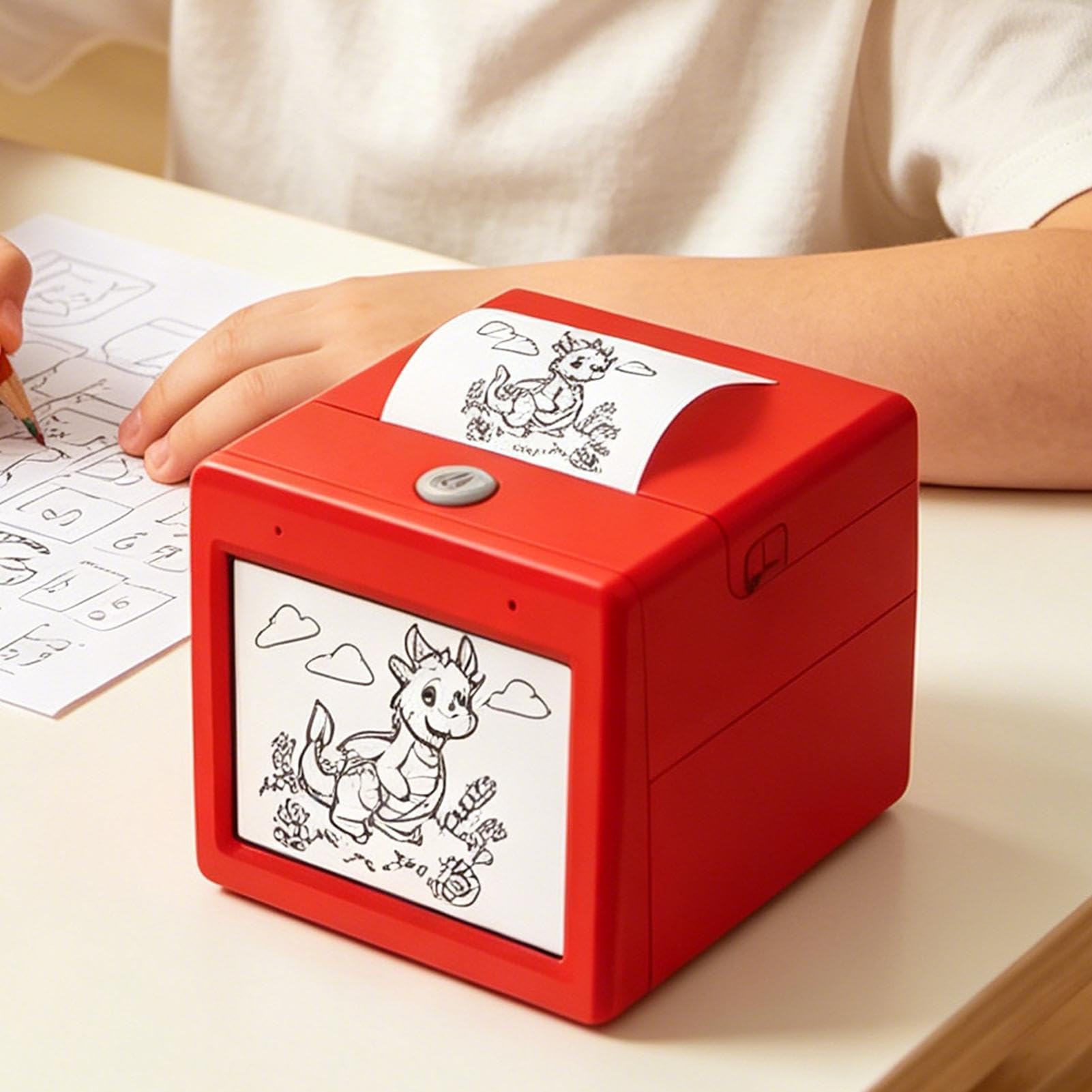 Stampante per Sticker Box Macchina Intelligente Portatile Senza Inchiostro | Mini Stampante per Adesivi Portatile Senza Inchiostro per Bambini e Bambine Famiglia e Casa Apprendimento In