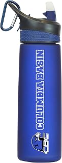 Columbia Basin College Tritan Plastic Frosted Sport Water Bottle, Design-1 - Blue