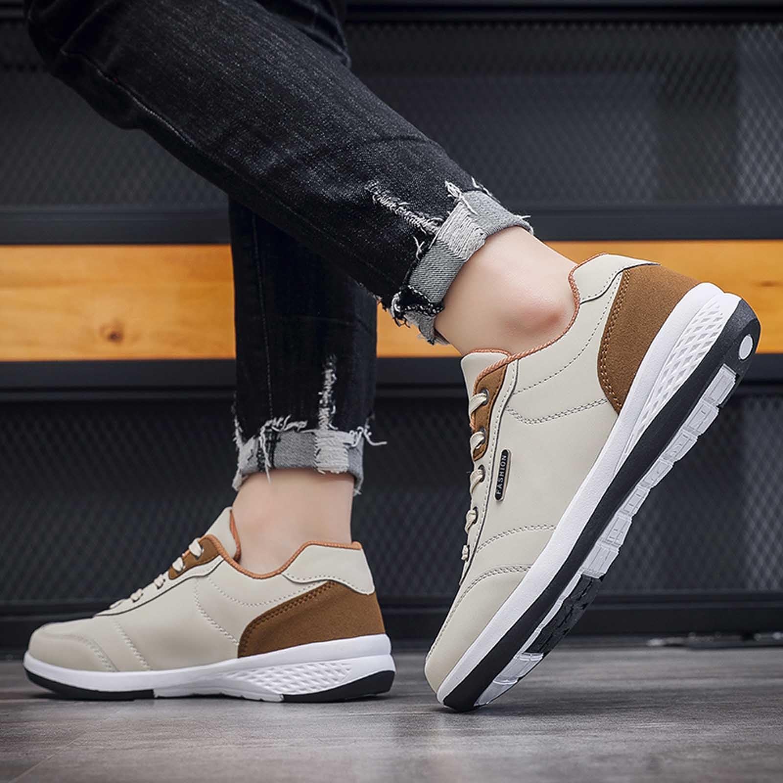 Zapatos Urban Hombre Zapatillas de Deporte para Hombre Caminar Bambas Gimnasio Caminar Bambas Zapatillas de Moda Ligeros Transpirables Slip-on Sneakers Zapatos Ortopédicos Cómodos