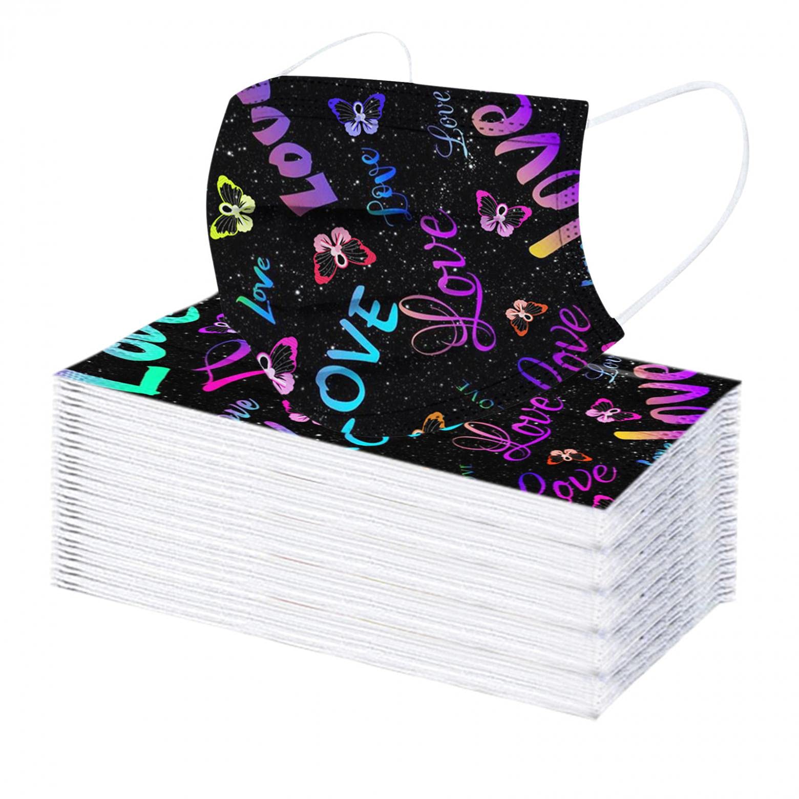 CelendiAdults Disposable_Face_Masks_Breast Cancer Awareness Pink Ribbon_Bandana Breathable Comfort Fabric for Daily Protection