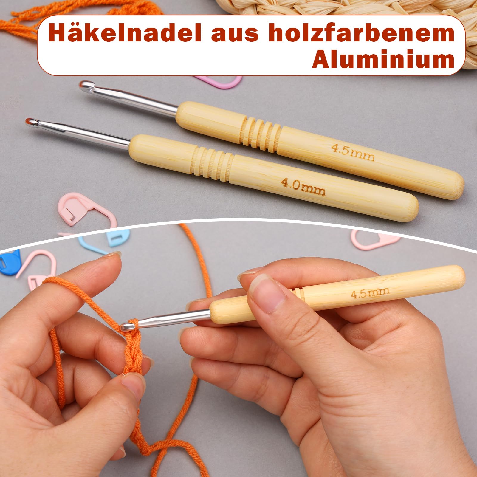 Lot De 2 Crochets De 4,0 Mm à 4,5 Mm - Pour Débutants