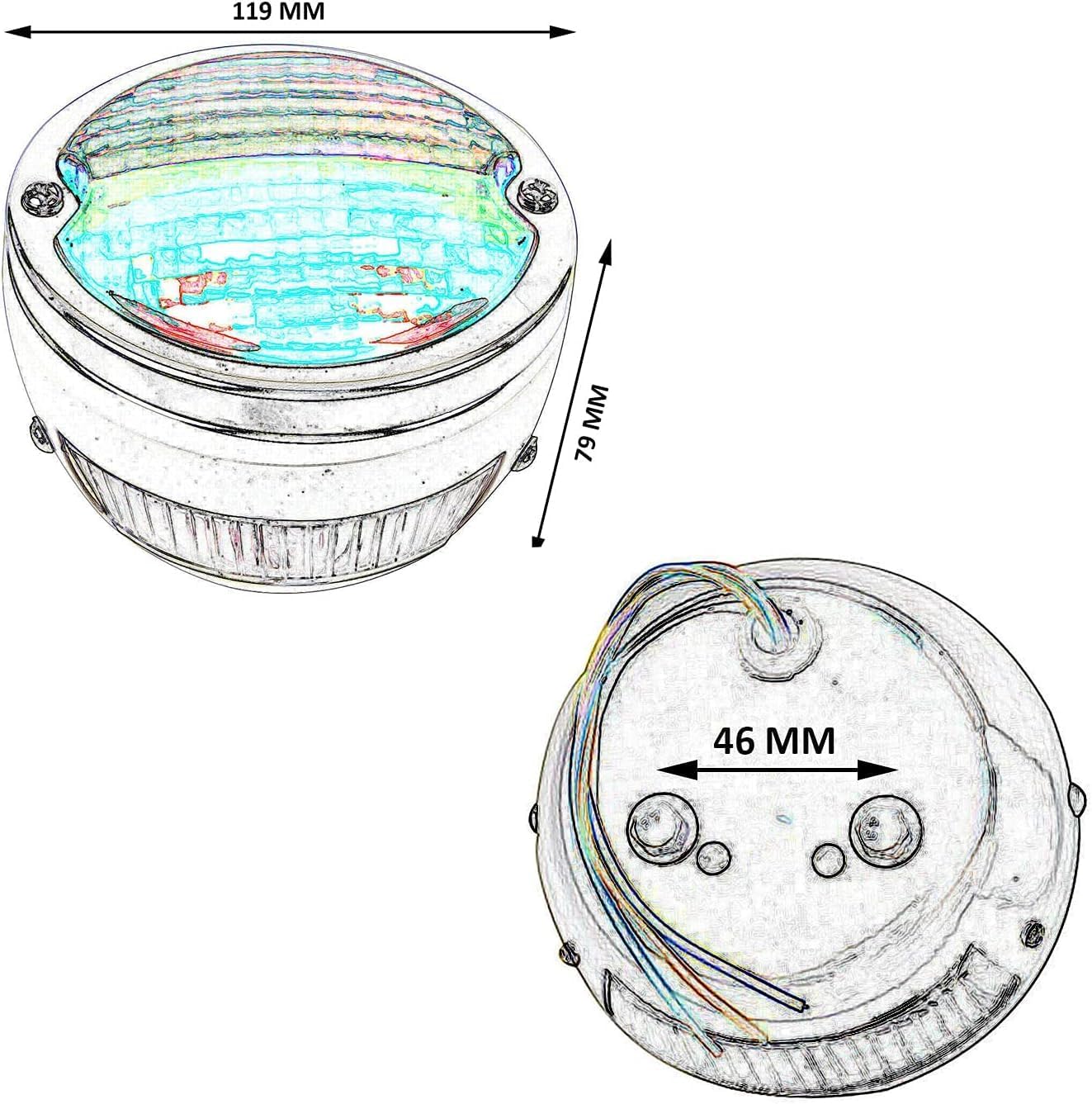 2X Vintage Duolamp Tail Light Black 12V Rear Stop & License Plate Real Light Assemblies Red Lens Black ring Universal for Ford Model A Rat Harley 1950 Dodge truck Classic Custom Cars Trucks Lights