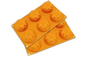 Mose Cafolo 2-Piece Sunflower Silicone Baking Mold Set
