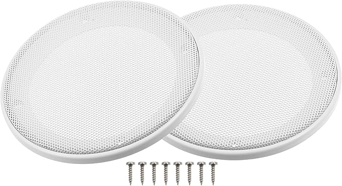 X AUTOHAUX 2pcs 4" Blue Car Audio Speaker Cover Mesh Subwoofer Grill Horn Glossy Guard Protector - View #2