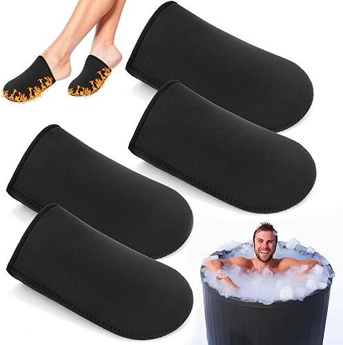 Palksky 2 pares de fundas para dedos de baño de hielo, calcetines de neopreno para los dedos, accesorios de bañera de inmersión fría, calentadores