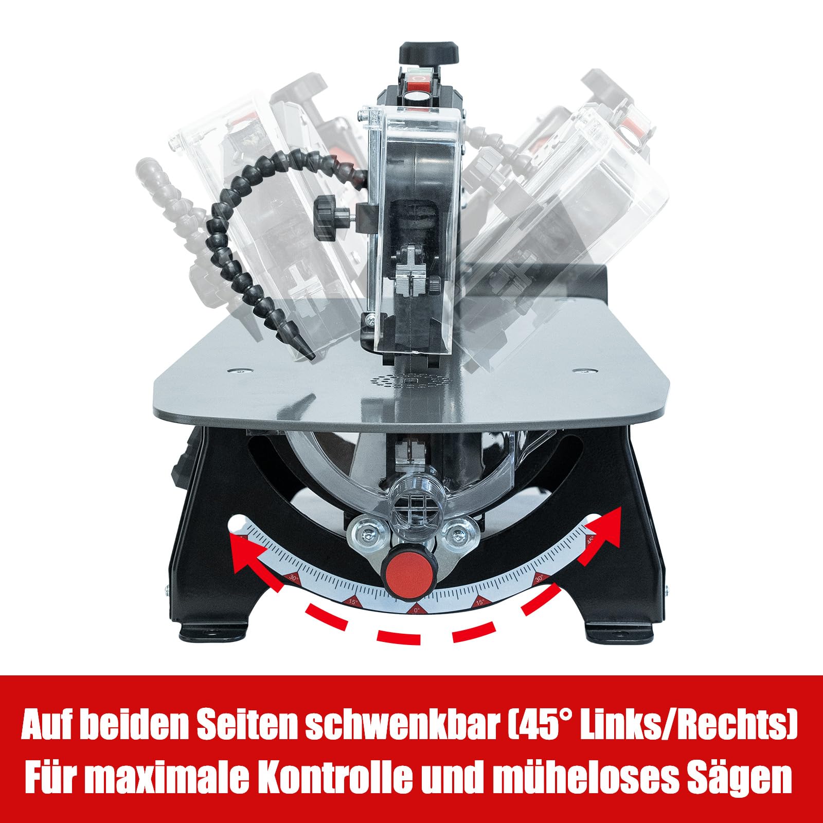 Bucktool Elektryczna piła wyrzynarka 457 mm, z regulacją prędkości obrotowej, 120 W, z obrotowym ramieniem, 127 mm i 130-133 mm bezpinowe brzeszczoty do prac przy drewnie, dla rzemieślników