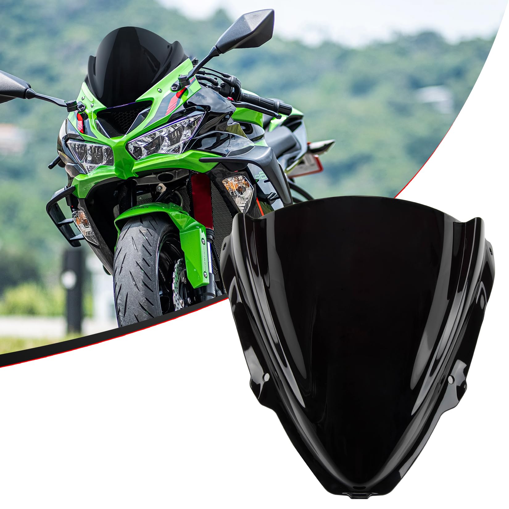 風貌 Amazon.com: PSLER ZX6R Windshield -Double Bubble Windshield