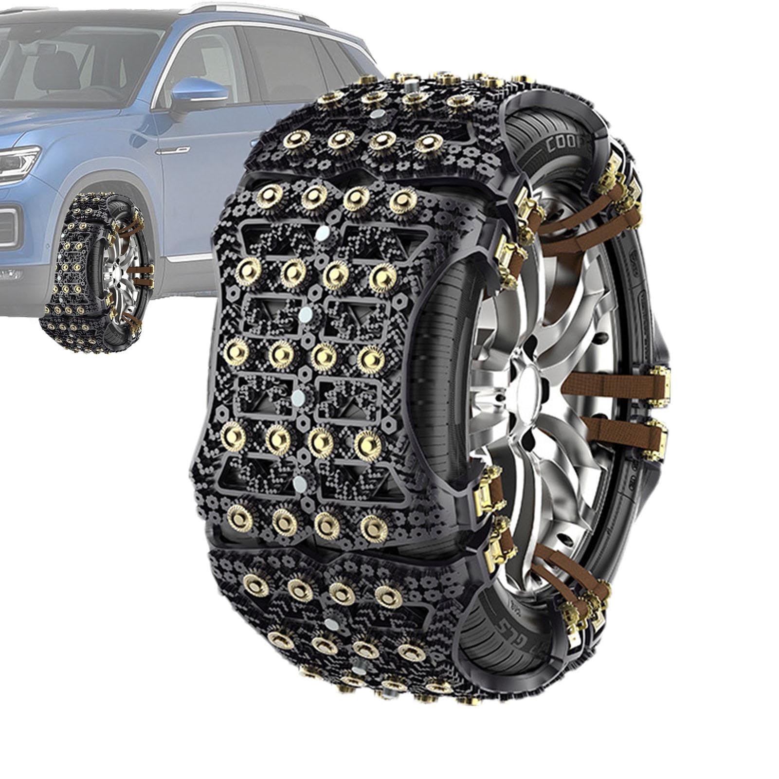 Cadena antideslizante para neumáticos, 6 cadenas de nieve para coche | herramientas universales de cadena de nieve, cadenas de neumáticos de camión, cadenas flexibles para neumáticos de nieve, bar