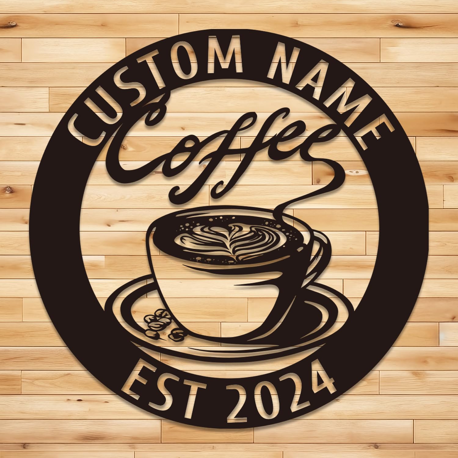 Senyer Style C Custom Metal Sign, Coffee Sign Metal,Coffee Sign For Kitchen (Style C)