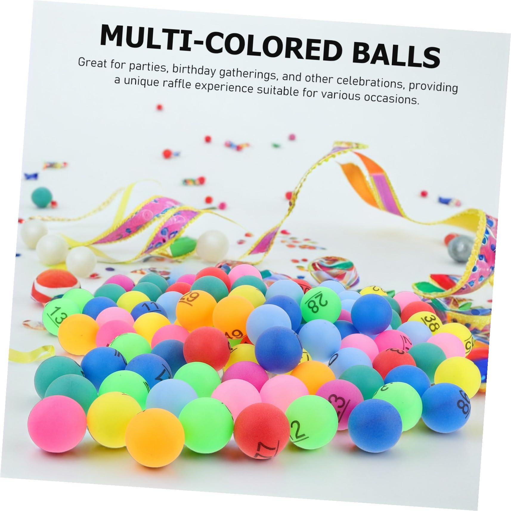 Mipcase Bolas de Bingo Numeradas Diseño de Calidad y Uso Versátil 100 de Plástico PP para Fiestas en Bar Accesorios Ideales para Rifas y Juegos de Lotería