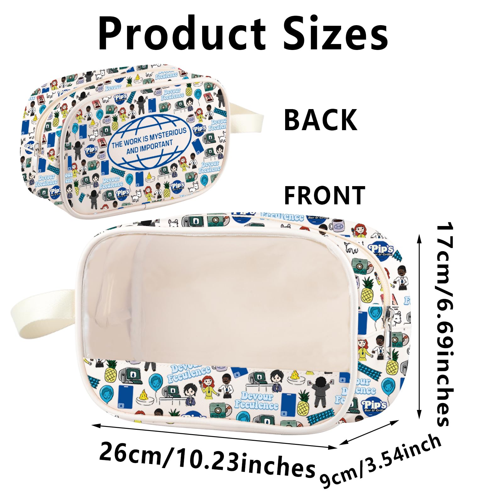 Lumon Industries Makeup Bag MDR Group Gifts Mark and Helly Gifts Macrodata Refinement Dept Gifts (TheWorkIs clear2) - Image 2