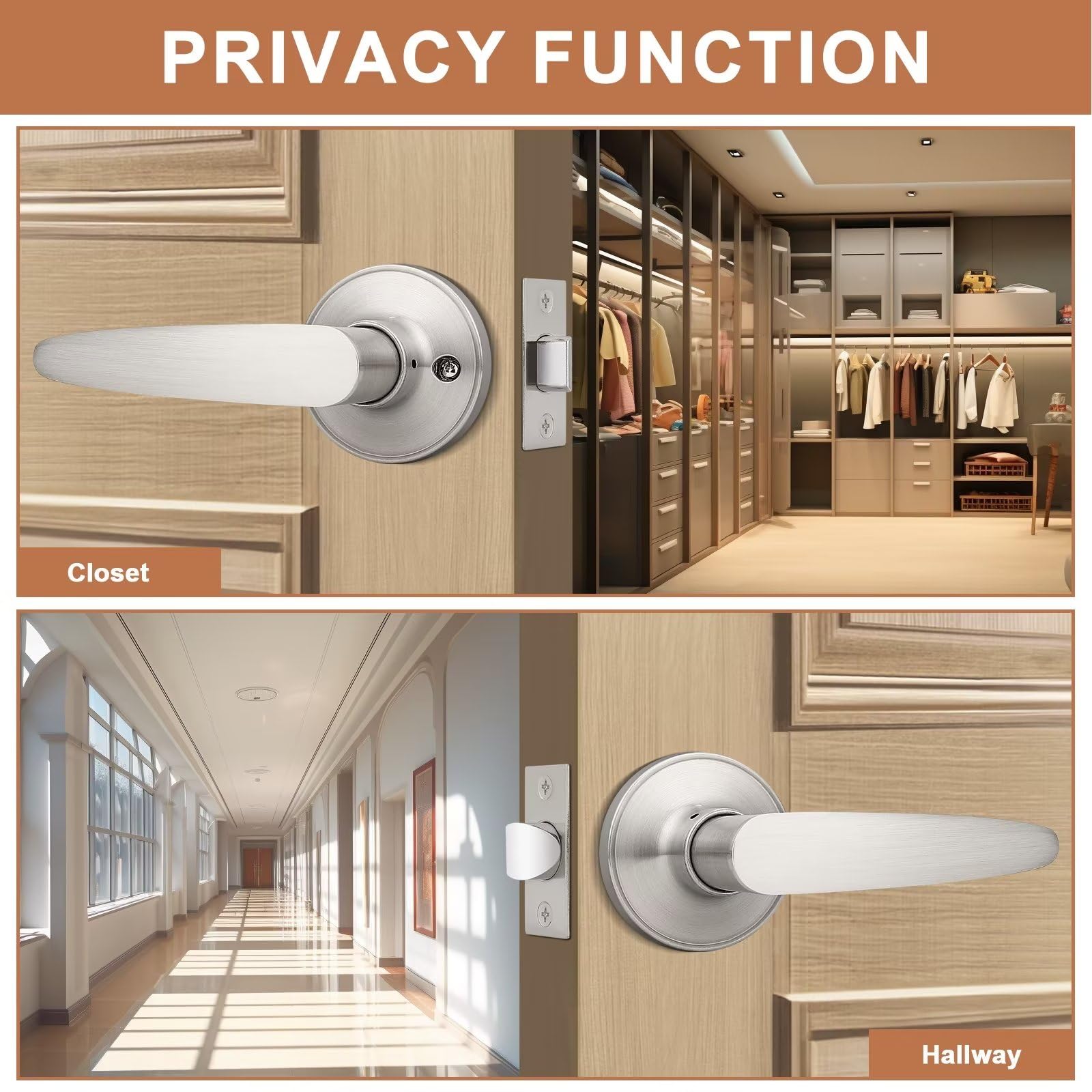 Probrico Paquete De 10 Manijas De Puerta De Paso De