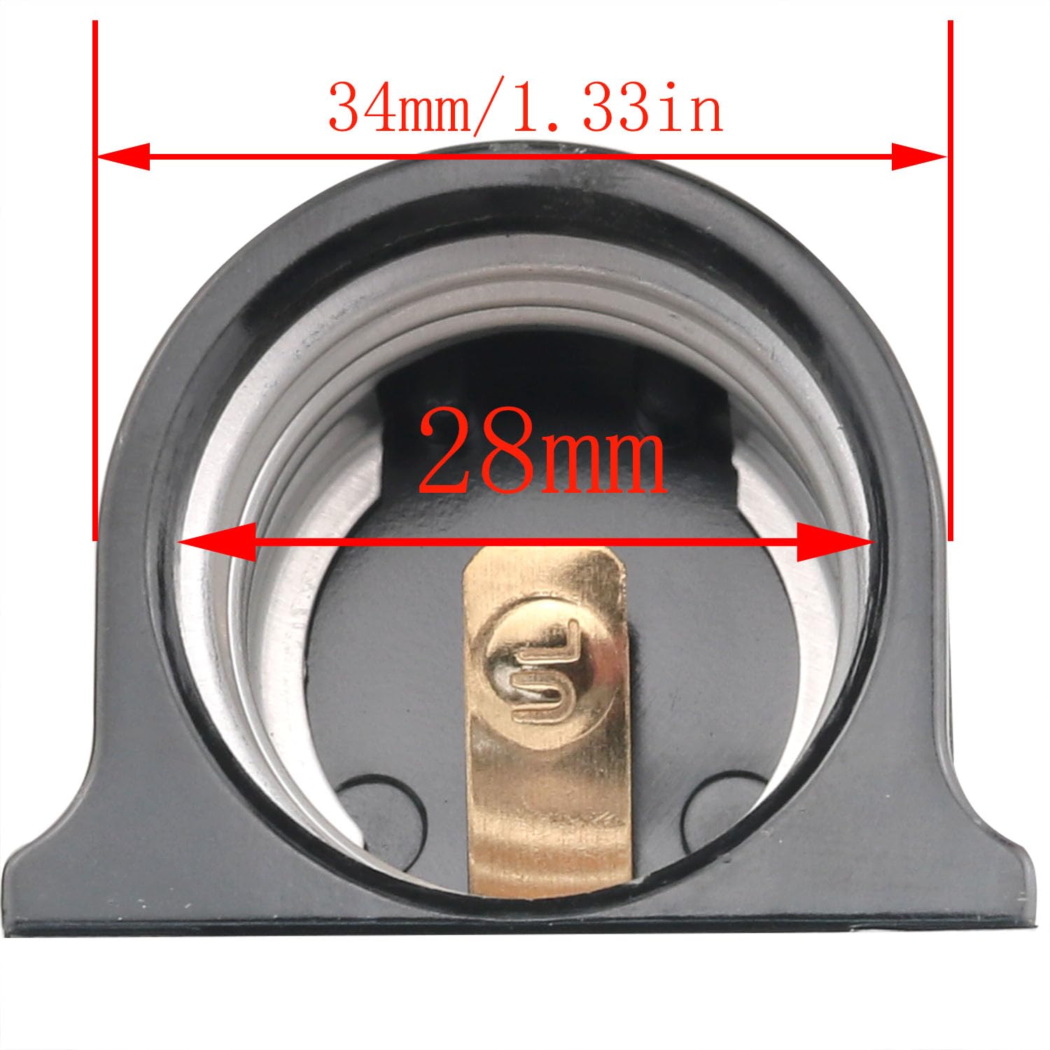 CHENJIN E26 Dual Lamp Socket with 1/8 Bracket Electric Wood Double
