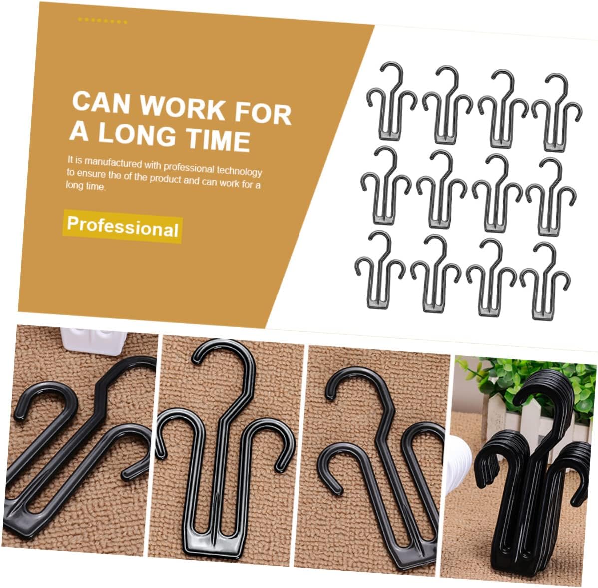 KOMBIUDA 12Pcs Plastic Shoes Hanging Organizers for Slippers and Shoes