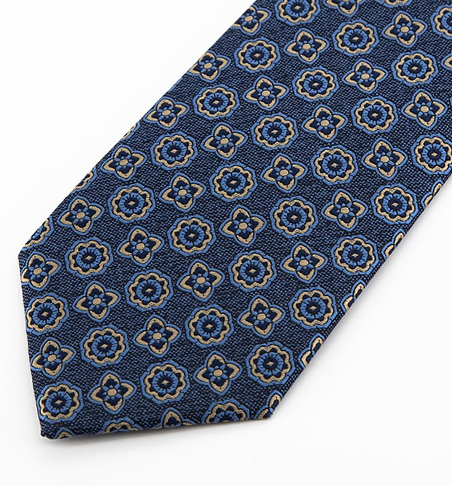 Men's Fashion 3.15'' Ties Business Casual Wedding Necktie 8CM Formal Retro Checkered Geometric Pattern - Image 4