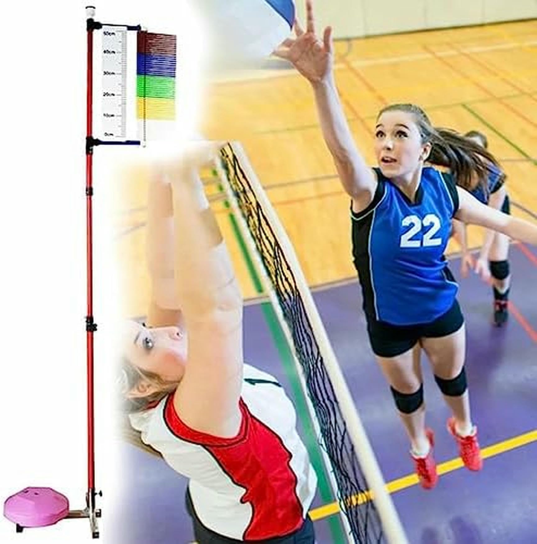 Probador de saltos para entrenar baloncesto en el gimnasio del club local
