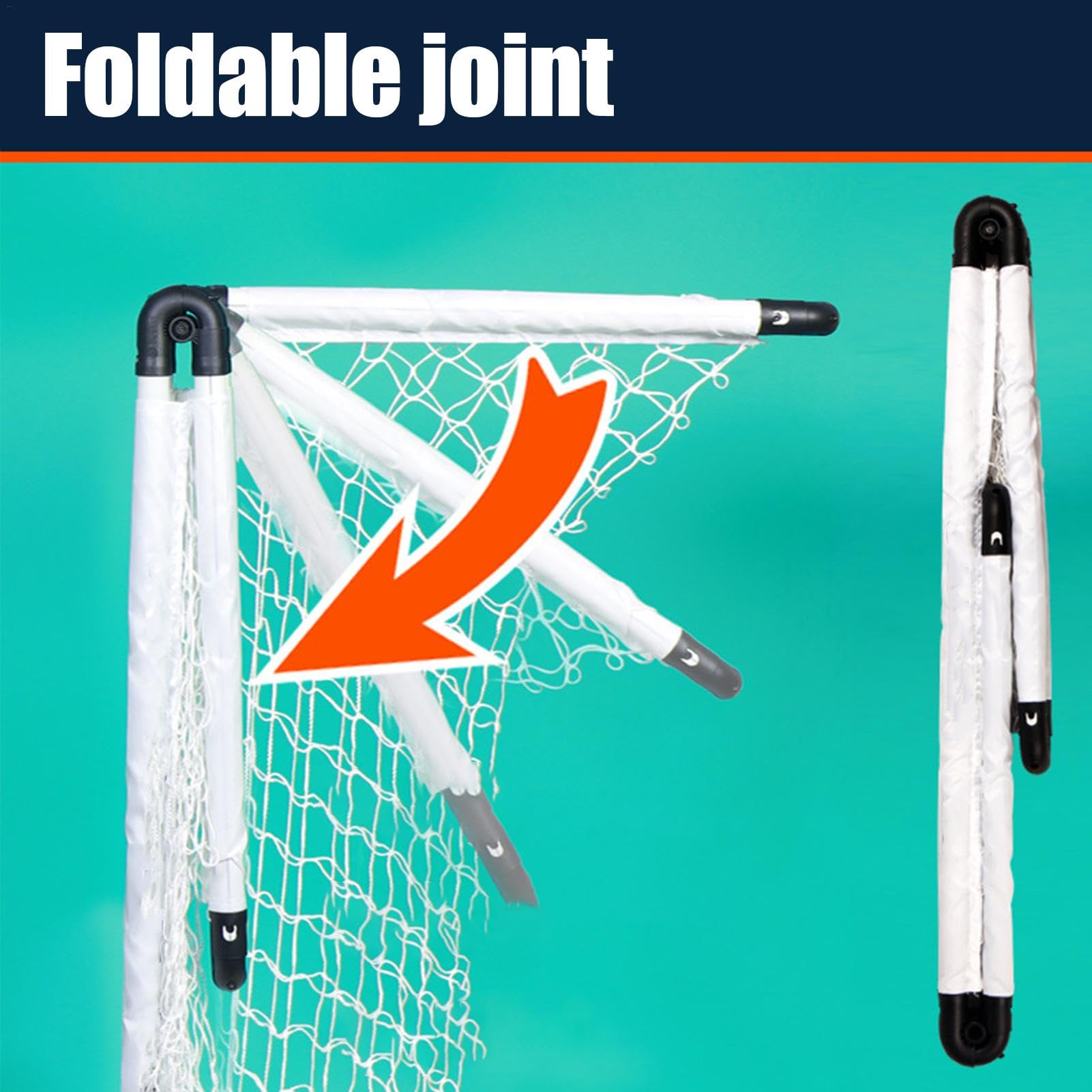 Porta da calcio per bambini, pompa per palloni, calcio, graziosa porta da calcio per giovani, rete per pratica, borsa per il trasporto, attrezzatura da gioco portatile per bambini all'aperto per