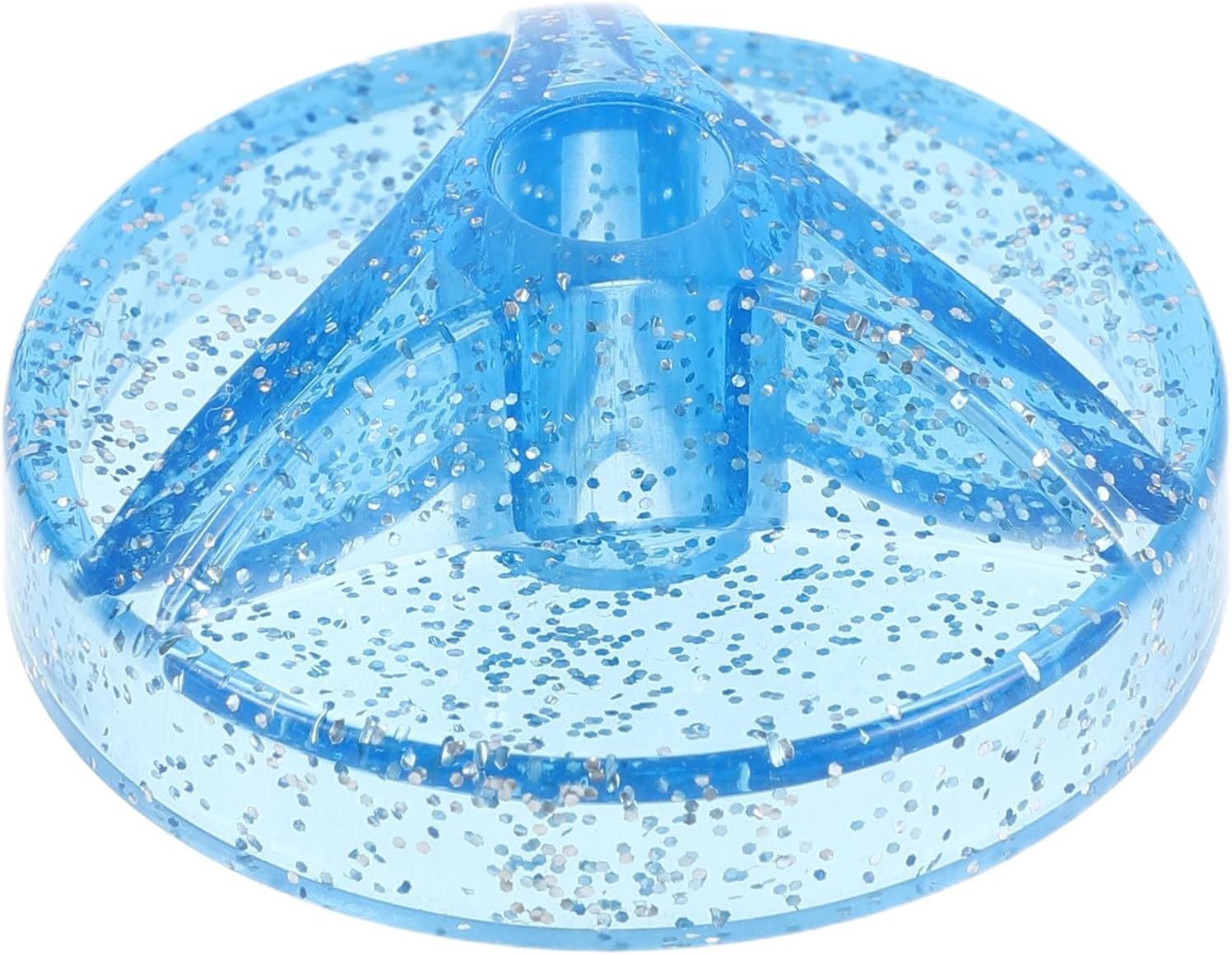 Blue Plastic Record Center Adapter for Turntables and Vinyl Records