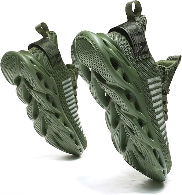 GSLMOLN Men's Slip on Breathable Walking Shoes Ultra Lightweight Casual Sport Gym Fashion Sneakers