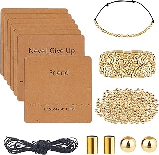 DICOSMETIC DIY Morse Code Bracelet Bead Kit Including 200Pcs 2 Styles