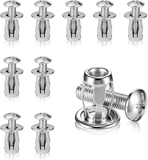 10 Pieces Sliver Metal Hollow Door Anchor Wall Anchors Cavity Fixing Door Anchor for Aluminium Cladding, Hollow Wall Anchors for Thin Walls Steel Iron Sheet Plastic Sheet (12 * 18mm) 0.24 * 1 Inches