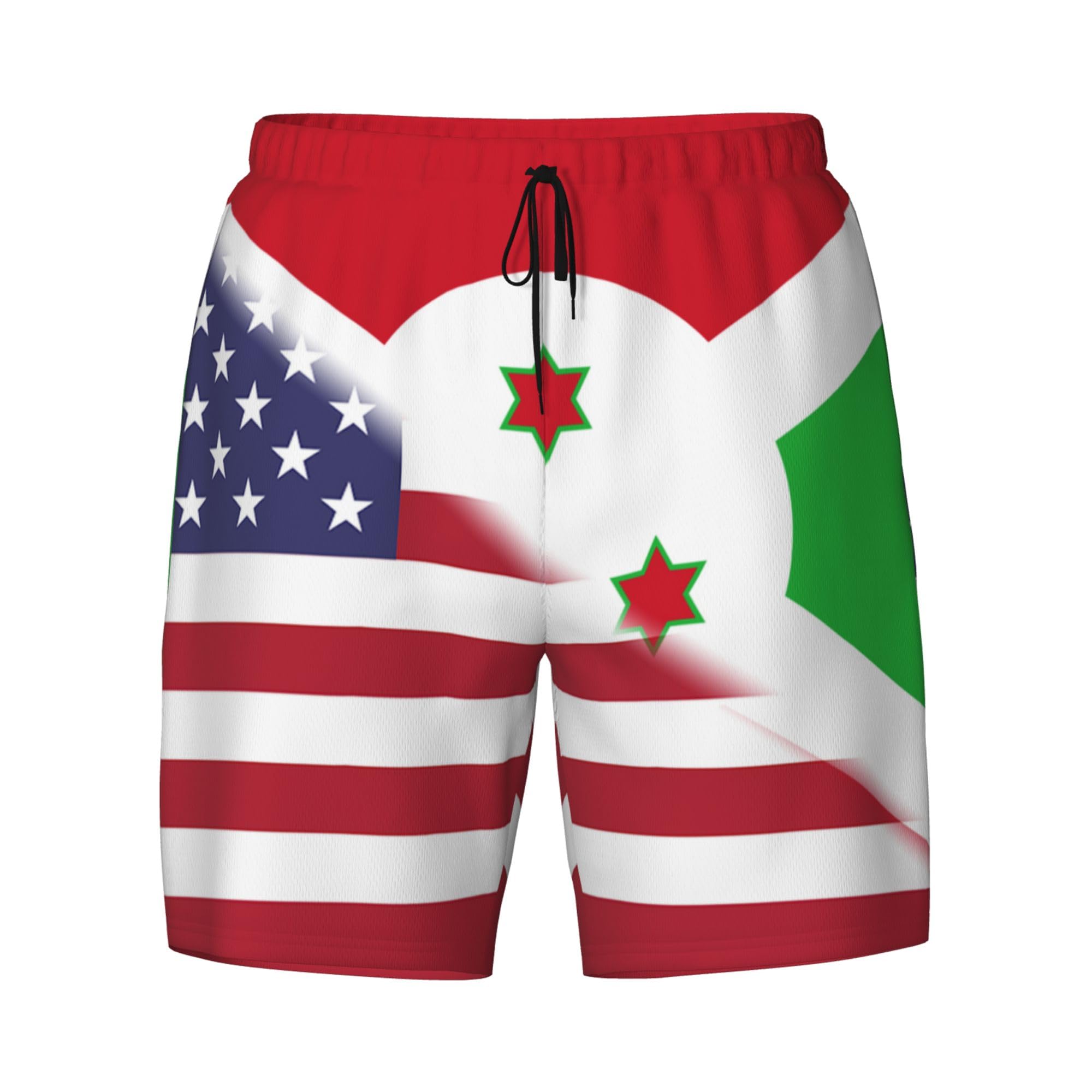 Maillot de bain décontracté double couche à motifs drapeaux pour l'été - 8