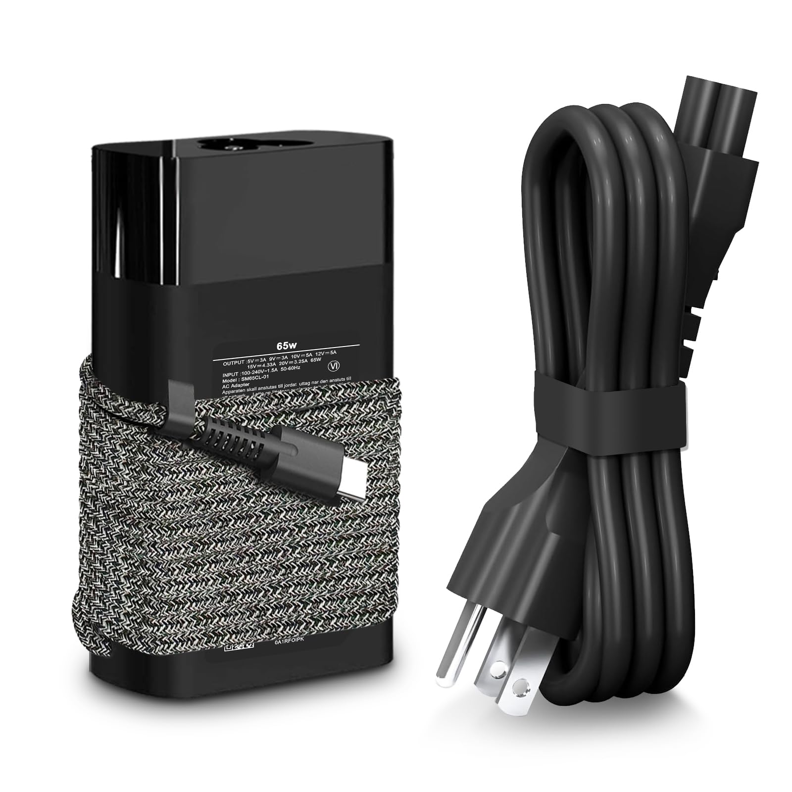 New Slim HP 65W USB C Laptop Charger Replacement for HP Spectre X360,Chromebook,Elitebook x360,Envy,Elite x2 Travel Fast Charging Type C Power Cord Ac Adapter