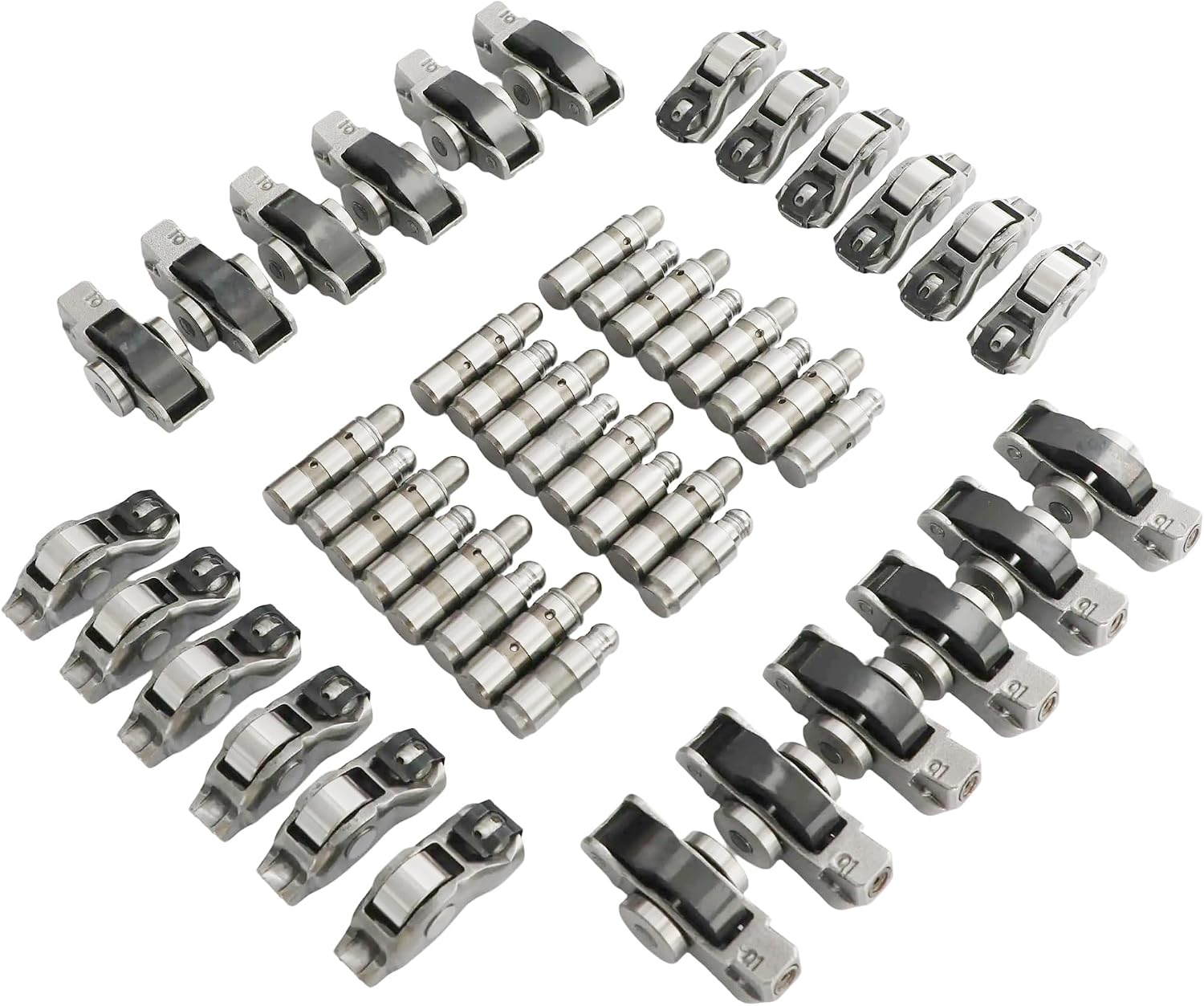 3.6L Intake & Exhaust Lifters Rocker Arms 24Pcs Fit for Dodge Challenger Charger Journey Chrysler 300 Jeep Wrangler Ram 1500 3.6L 2016-2024 5047979AA, 05047896AD, 68245463AA, 05184296AH, 05184332AA