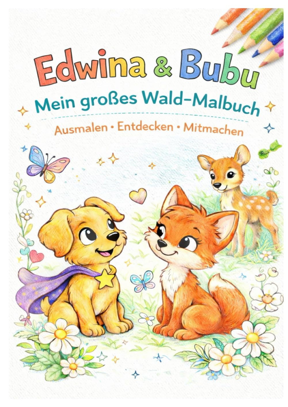 Edwina und Bubu - das große Waldmalbuch: Ausmalen - Entdecken - Mitmachen