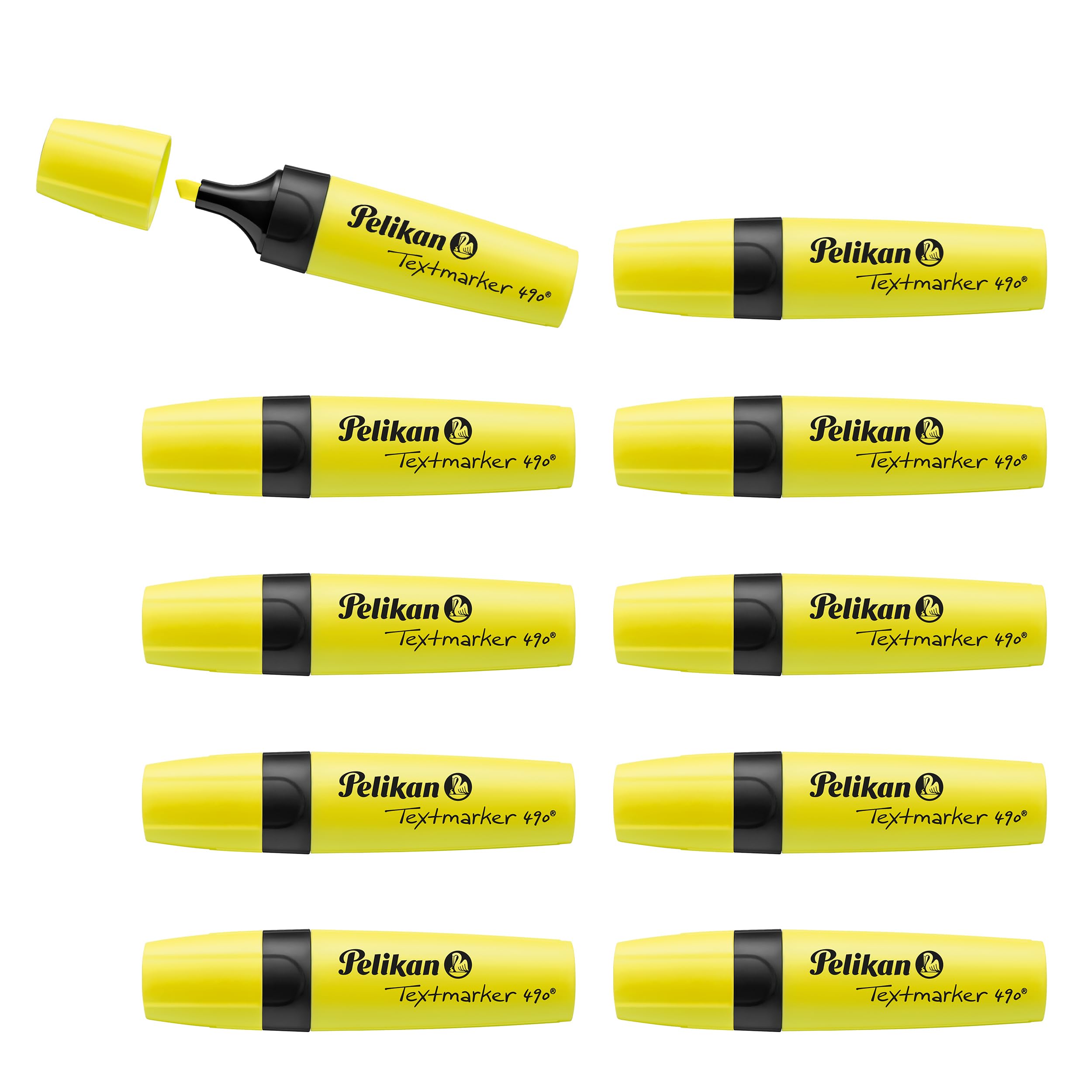 Pelikan 10 Evidenziatori Giallo Cappuccio Twist Prodotto in Germania