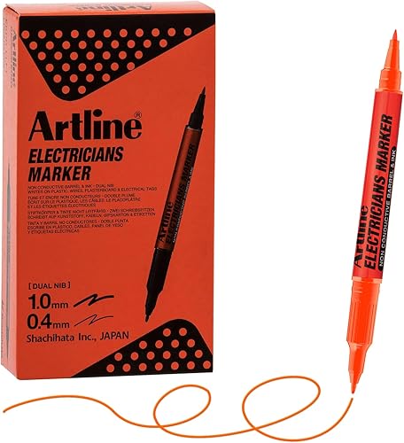 Miniatura 9 de Artline - Rotuladores para electricistas | Punta doble | Serie profesional | Tinta y barril no conductivos | EKPR-ELFT | Puntas finas de 0.1 mm/1.0