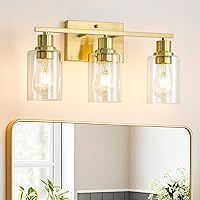 Vista 7 de EMONG Lámparas de Baño de Luz Única, Lámpara de Tocador Negra Mate con Pantalla de Vidrio, Iluminación Moderna de Apliques de Pared para Baño