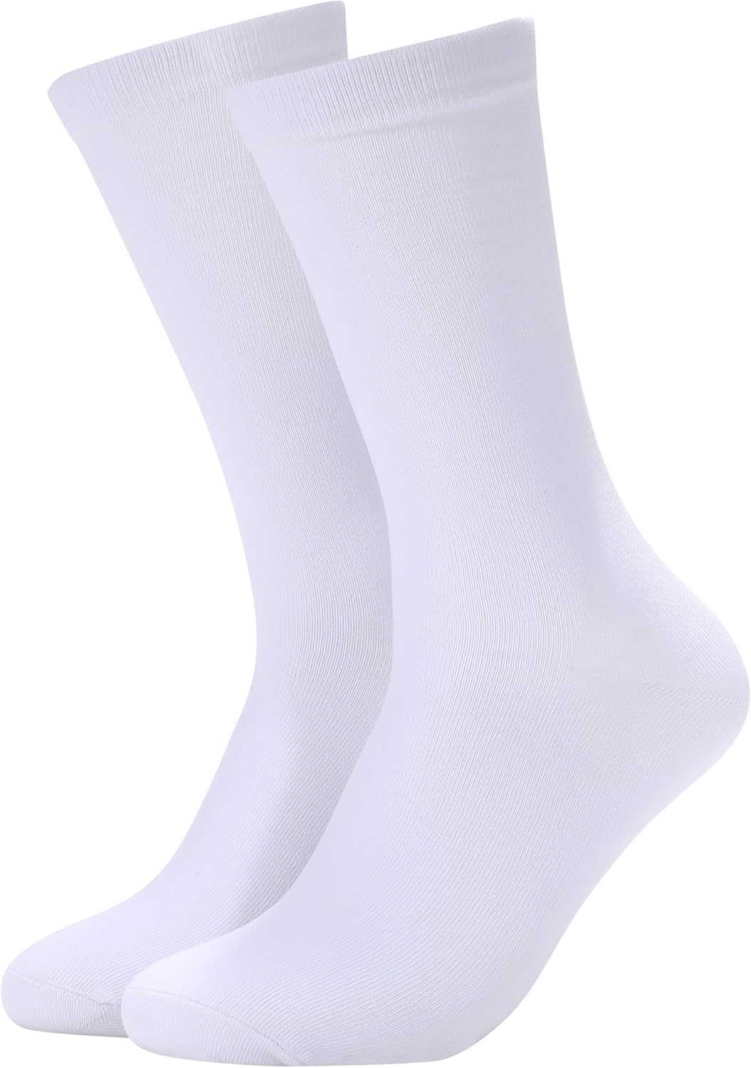 Forony Men's Anti-Odor Combed Cotton Dress Socks 6-Pack - Quick Dry Moisture Wicking Calf Socks Size 8-13