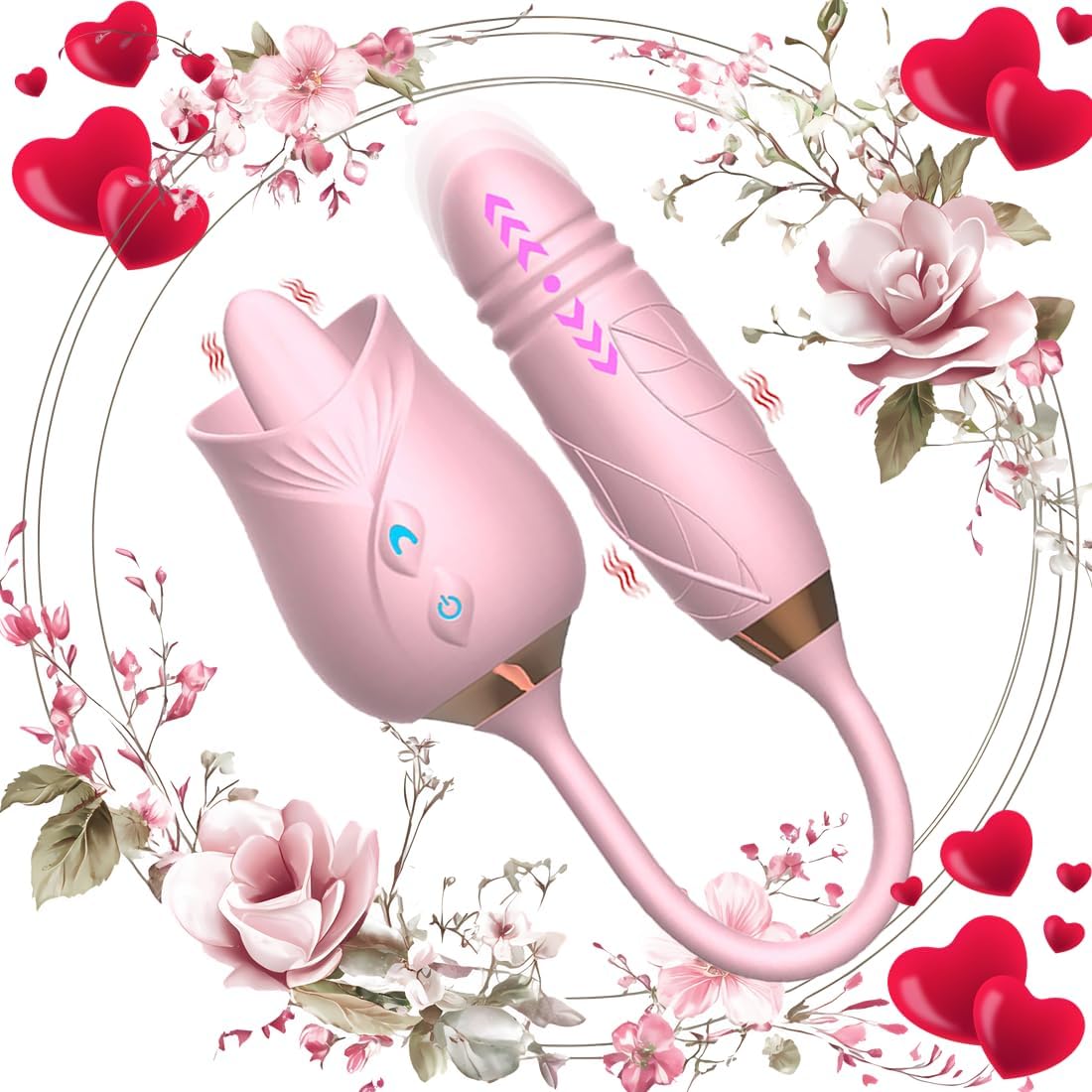 Rose Sex Toy Sucking Vibrator Womens Sex Toys Adult Toy with 10 Sucking & Vibrating Rose Toy Sucker Vibrators Adult Toys Female Couples
