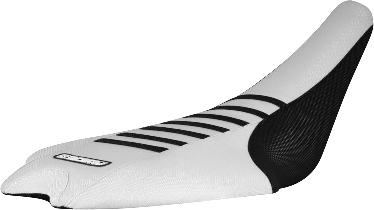 Enjoy Mfg Seat Cover - Compatible with Yamaha 2009-2021 YFZ 450R - Black Sides & Ribs - #201 (Black/Silver/Black Ribs)