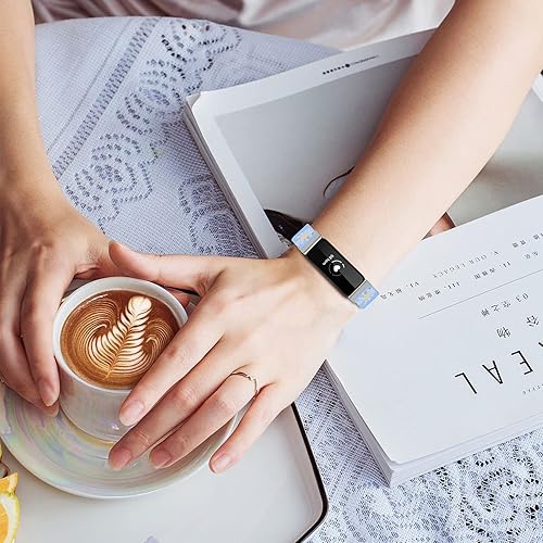 Miniatura 3 de MORAN Paquete de 4 bandas elásticas de nailon compatibles con Fitbit Inspire 2Inspire HRInspire de repuesto ajustable de tela elástica para mujeres