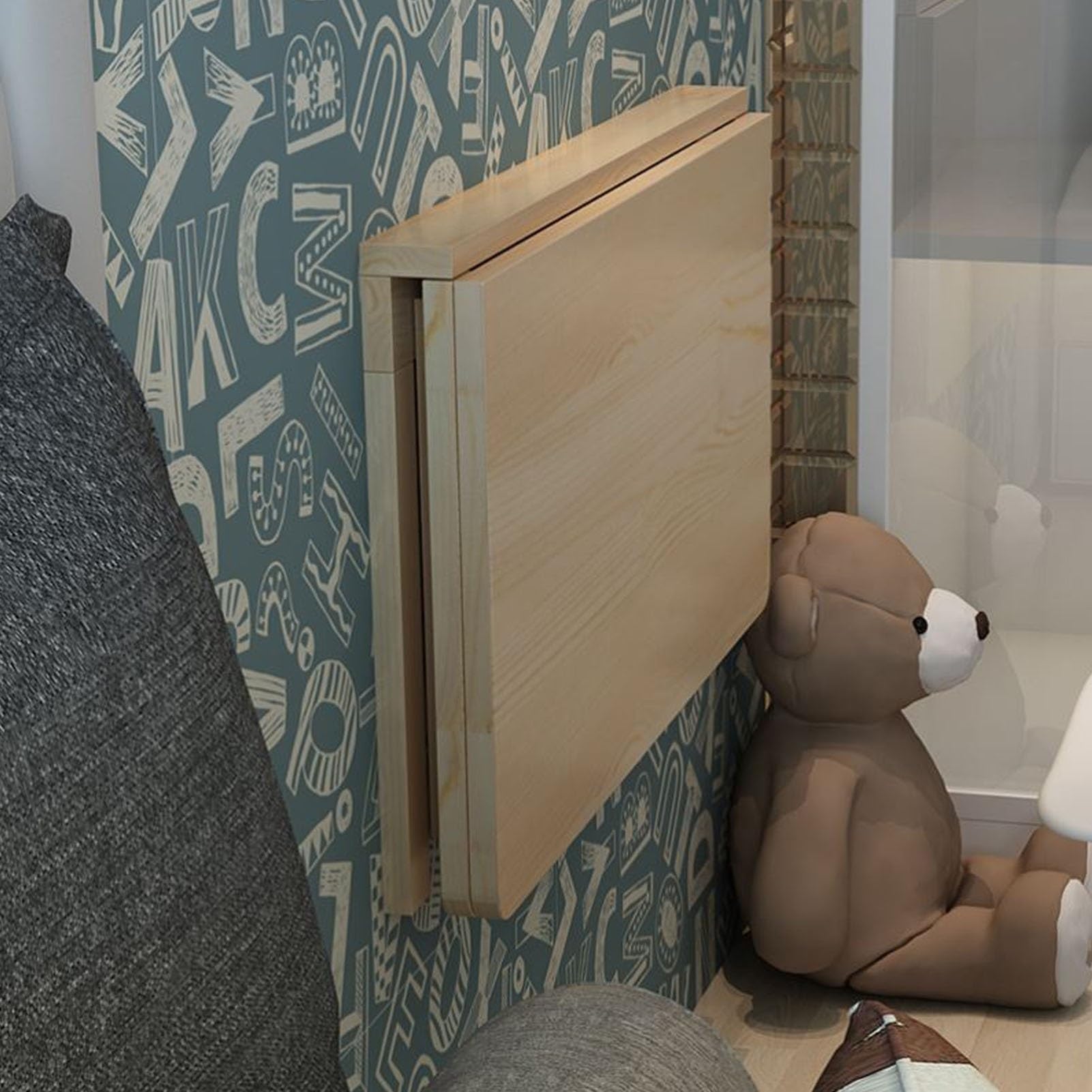 Table murale à abattants suspendue pour travailler confortablement chez soi