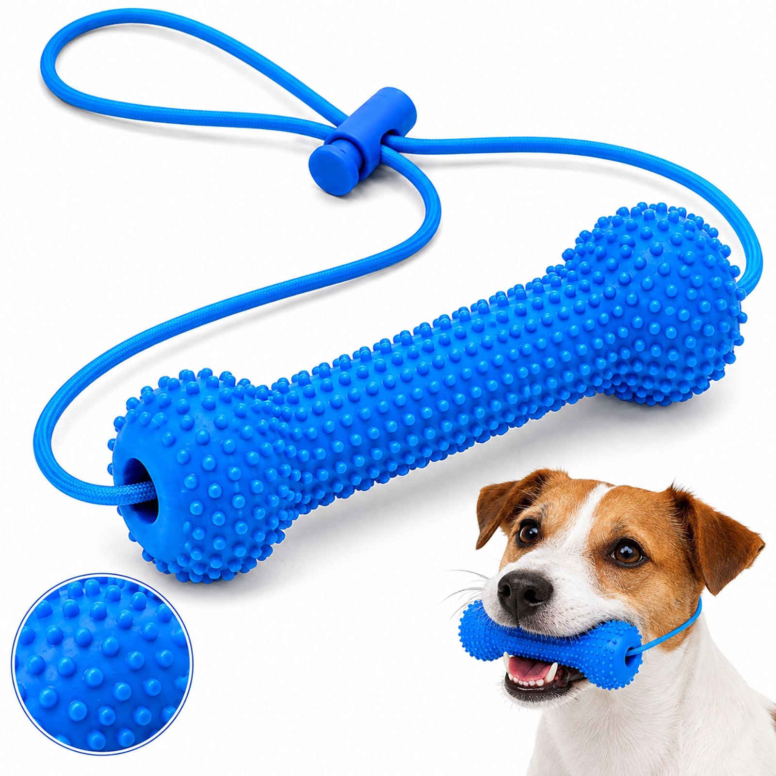 ERQUET Dog Teeth Brushing Toy, Dual-Action Dental Mouth Prop and Textured Chew Aid for Easier Daily Oral Care, Reusable Tool for Small, Medium and Large Dogs, 1 Piece
