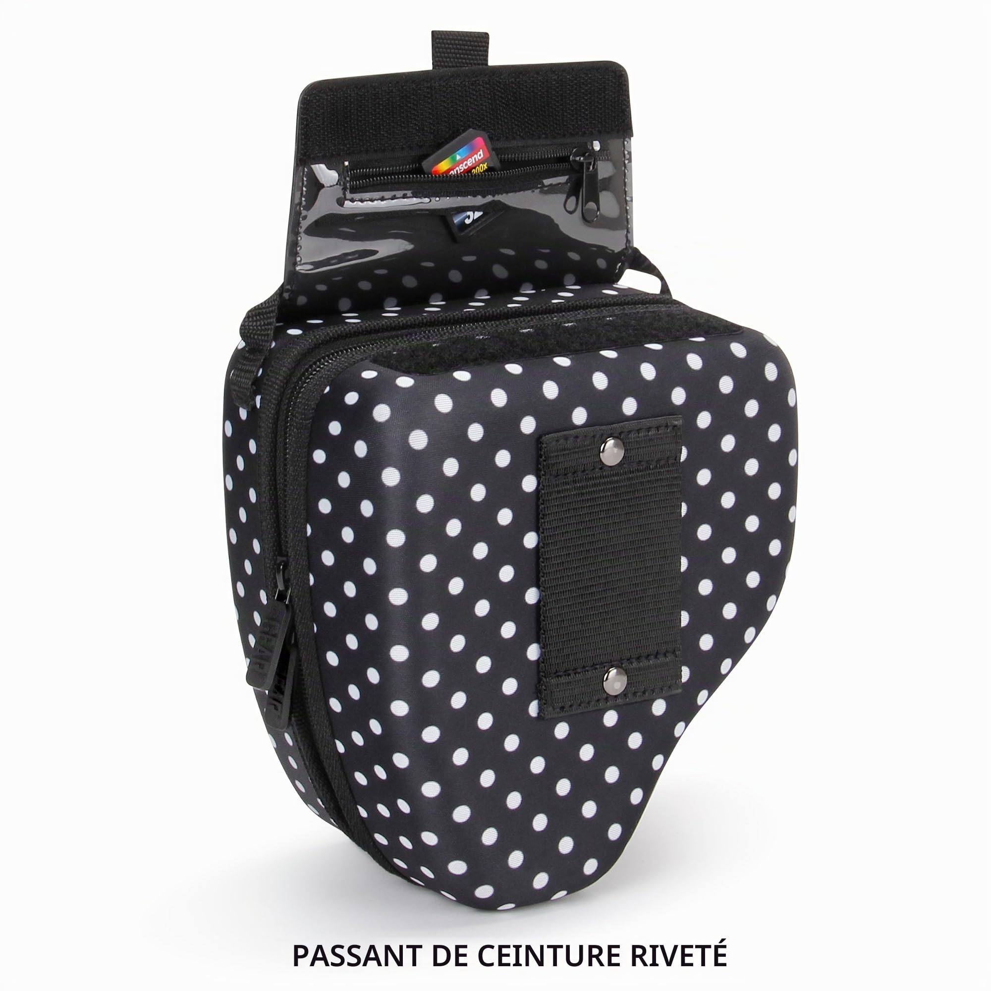 USA Gear Housse pour Appareil Photo Reflex numérique avec Coque Rigide moulée en EVA, Ouverture Rapide, intérieur rembourré et poignée recouverte de Caoutchouc, (à Pois)