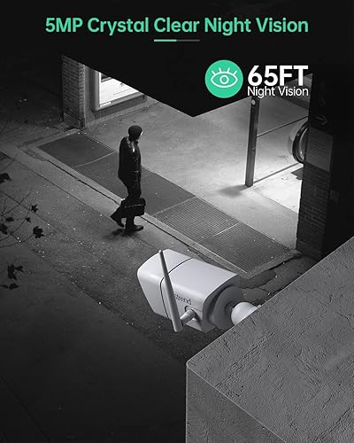 Miniatura 6 de firstrend - Sistema de cámaras de seguridad inalámbricas, grabación continua de 5 MP Ultra HD 8 para vigilancia en el hogar con NVR de 8 canales de