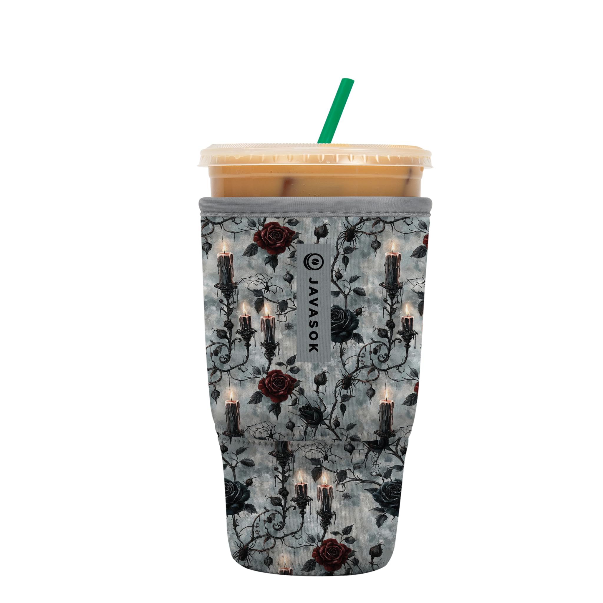 Sok It JavaSok Iced Coffee &amp; Cold Soda Insulated Neoprene Cup Sleeve (Blackthorn Manor, Large: 30-32oz)