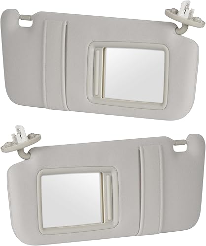 Miniatura 8 de Youxmoto Visera solar para Toyota Venza lado izquierdo del conductor, 2009 2010 2011 2012 2013 2014 2015 2016 con techo corredizo, gris sustituye a