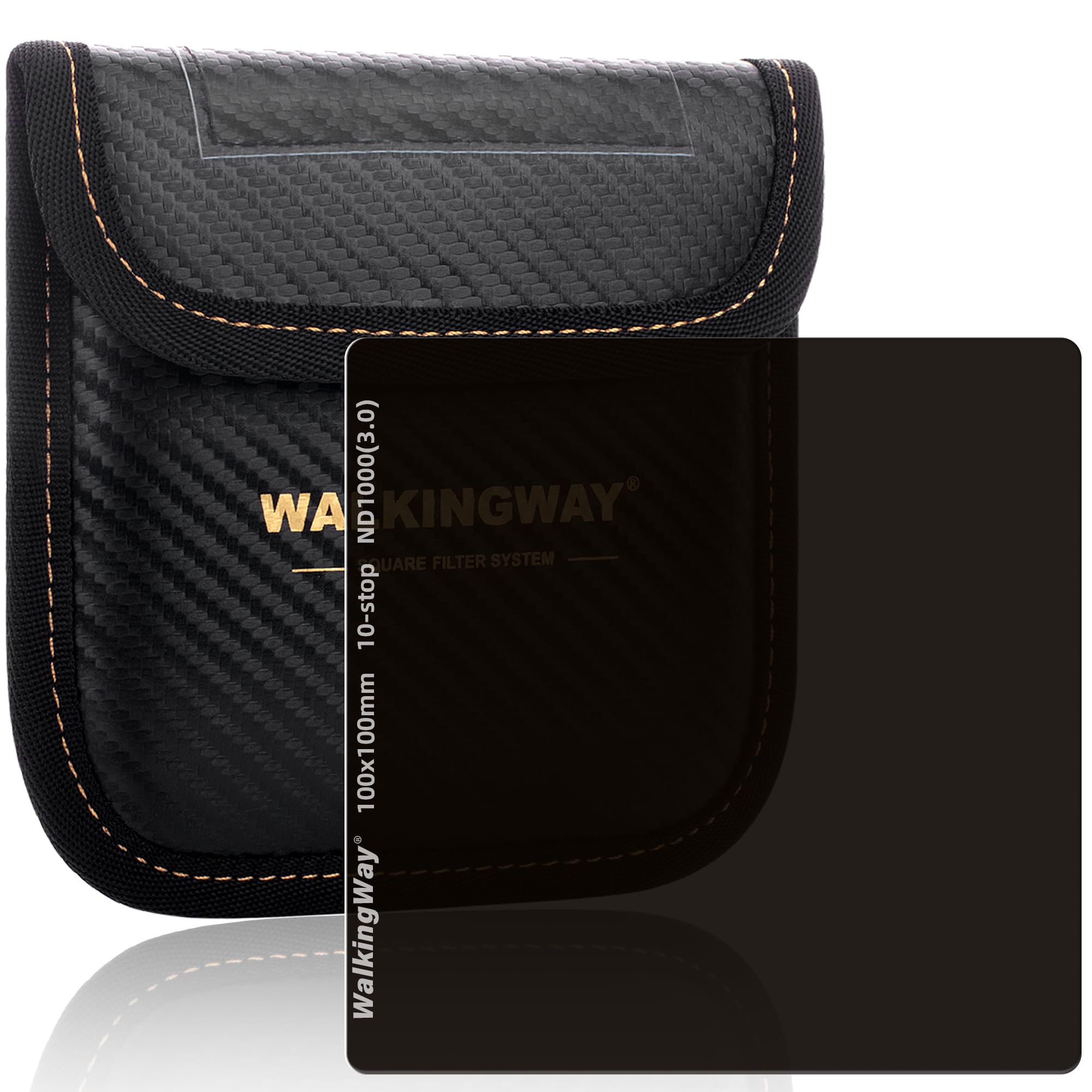 Walking Way ND1000 (10 Stop) Square ND Filter 100 x 100mm Neutral Density Filter 28 Multi-Layer Coatings Camera Lens Filter No X Cross Ultra Slim