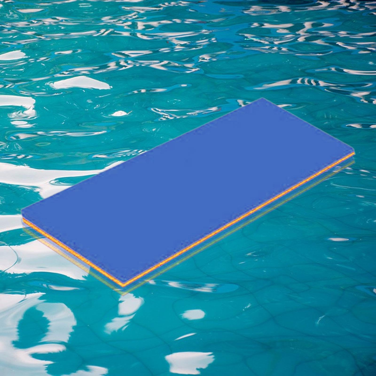Colchoneta Flotante Piscina Alfombra Manta Tapete Colchón Azul Naranja | Flotante Plegable Fácil de Transportar Fabricada en XPE Adecuada para Vacaciones Y Fiestas F