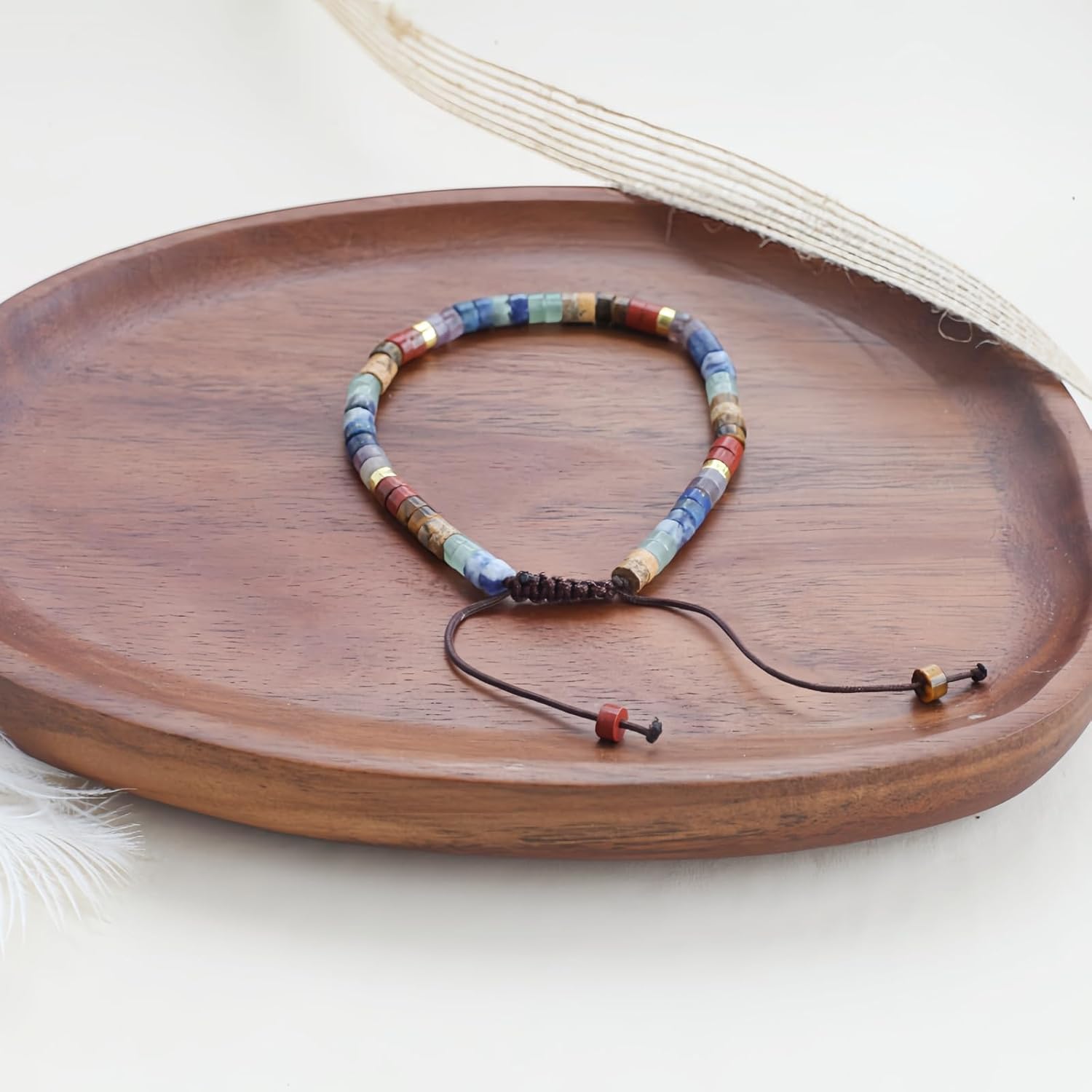 Inspirational Gifts Healing Natural Stone Beaded Bracelets- Thinking of You, Get Well Positive Energy Gifts Strength Bracelets for Women Men Friends Sister-Life is Tough But So are You Bracelet - Image 2