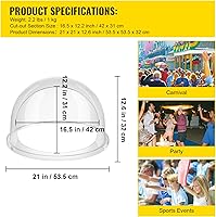 Vista 7 de VBENLEM Cubierta de 21 Pulgadas para Máquina de Algodón de Azúcar, Protector de Burbujas de Plástico para Fabricante de Hilo Dental Comercial